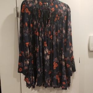 Free People tunic dress grey poppy size Large